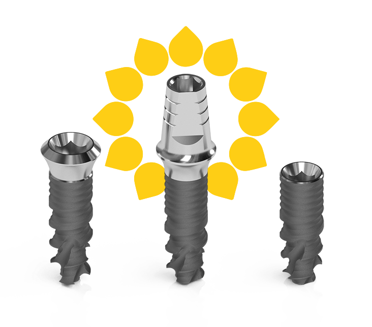BIONIKA Conefit Implant System - with 3 type of implants: two-piece single-phase, one-piece single-phase and bi-phasic.