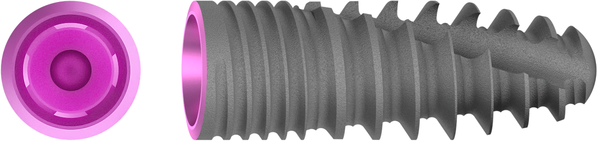 Bonelit tube-in-tube connection, conical ending.