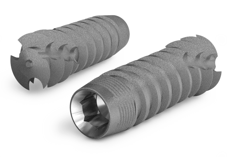 Primer implantátum Cone & hex.