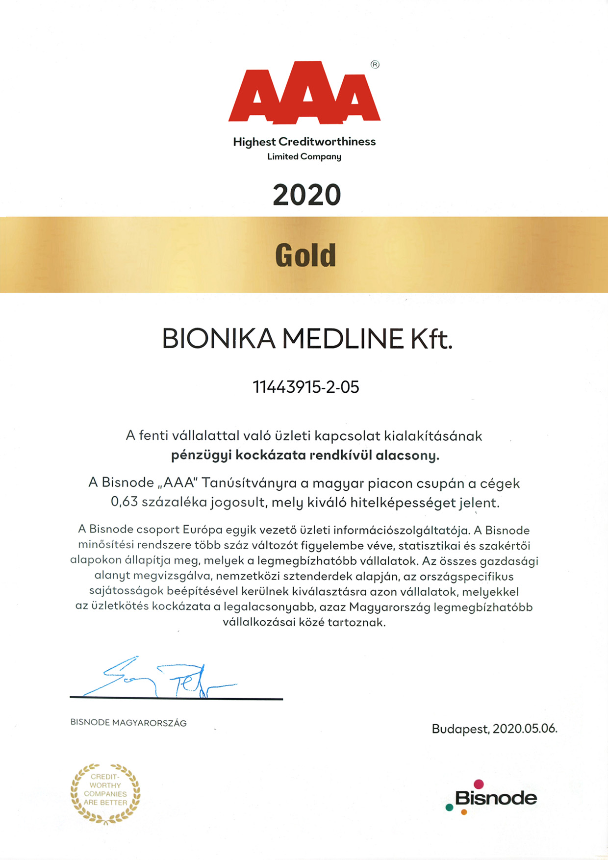 bisnode_2020 Bisnode AAA 2019