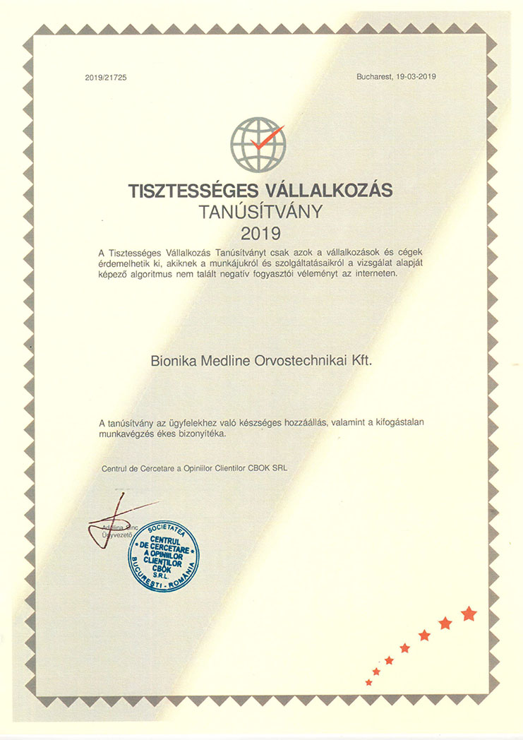 tisztesseges-vallalkozas-2019 Fogyasztói vélemény GOLD 2019
